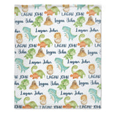 Personalized Dinosaur Name Blanket - Gifts for Baby
